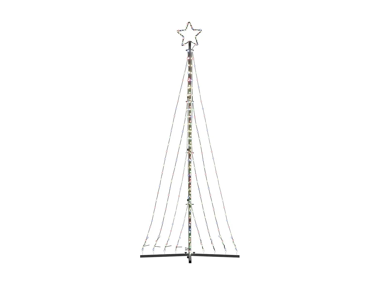 LED Árvore de Natal 447 LEDs Colorido 250 cm