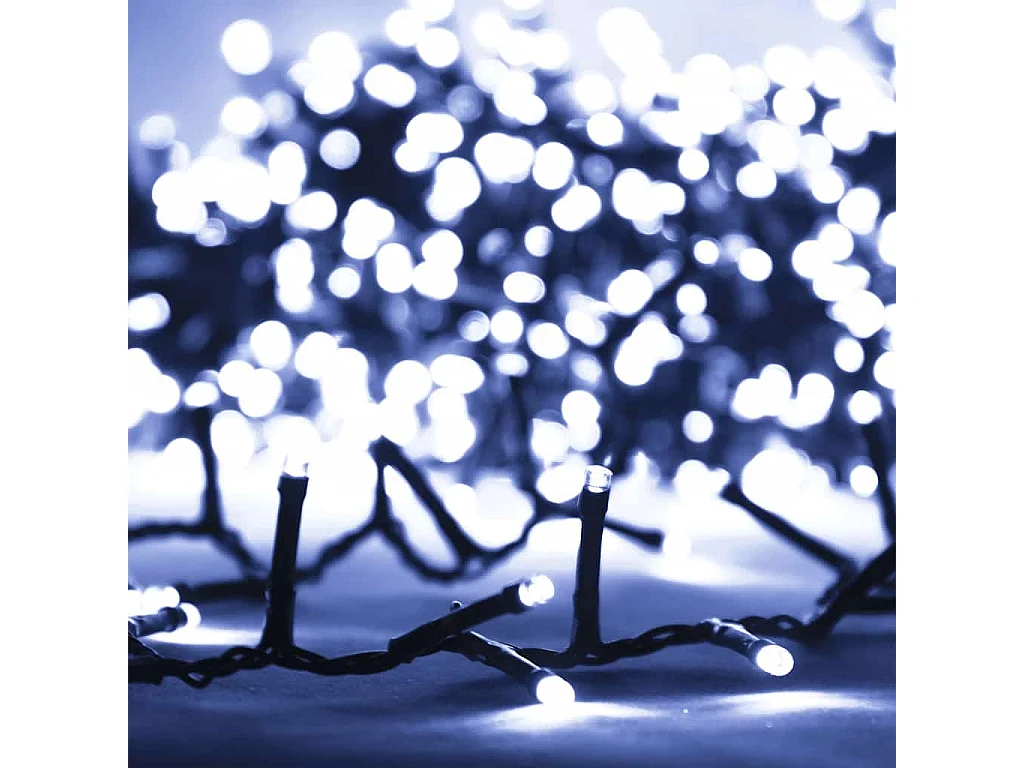 Tira de luces compacta con 400 LED PVC blanco frío 13 m