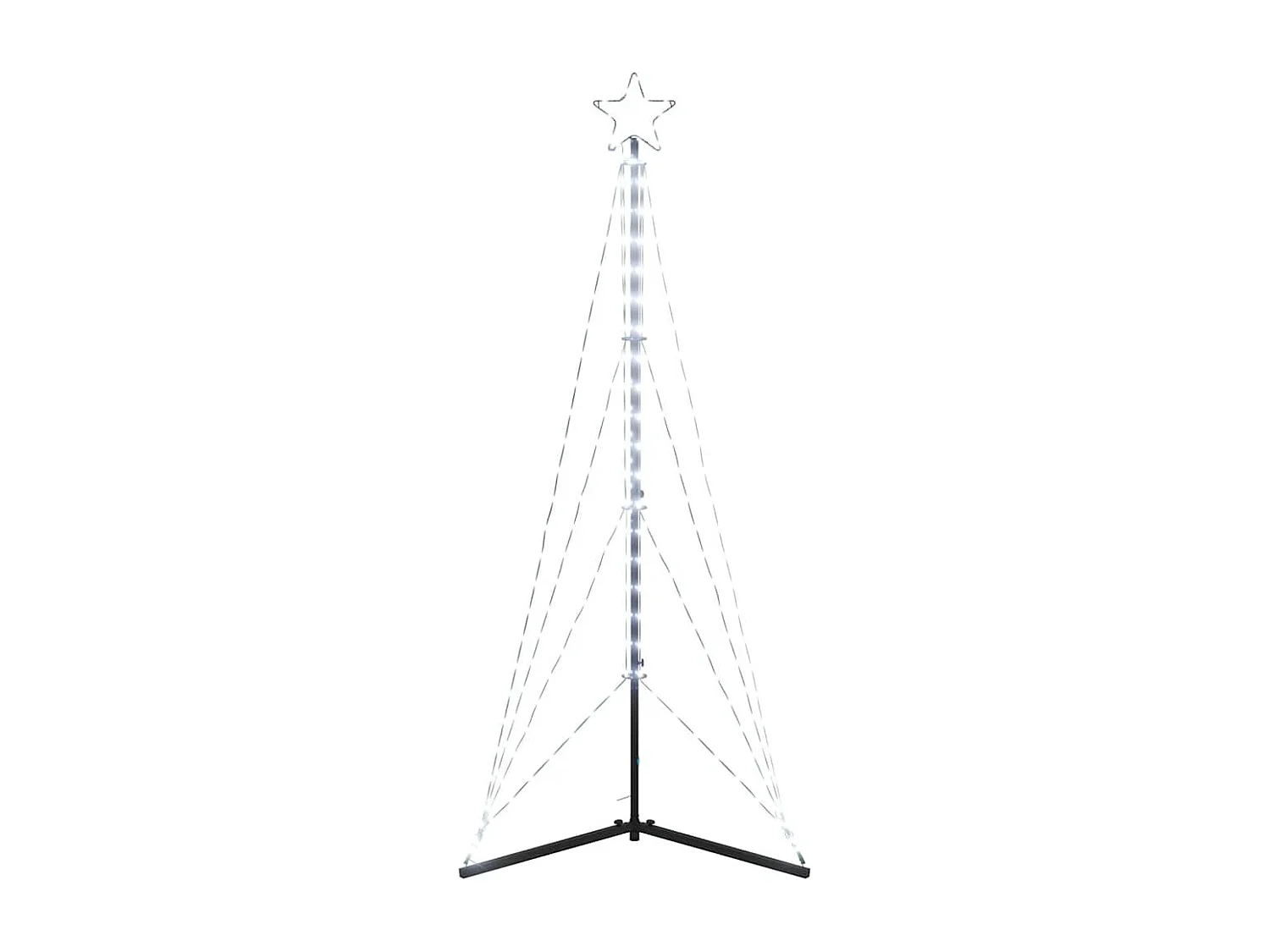 LED-kerstboom 363 LEDs koud wit 182 cm