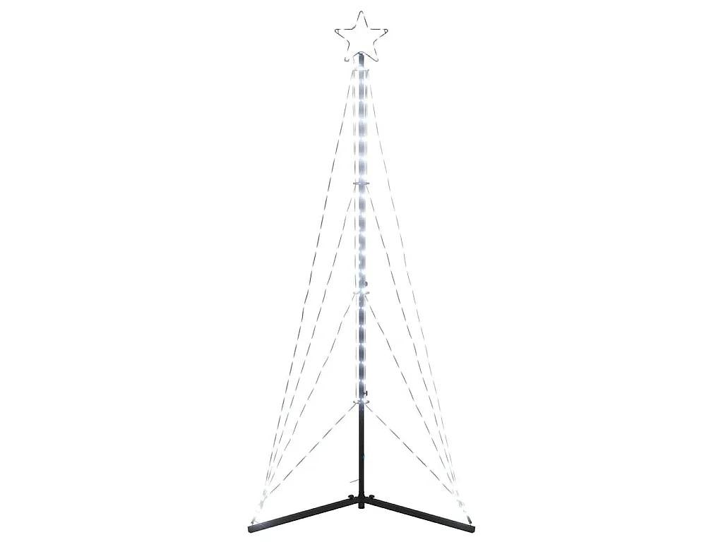 LED-kerstboom 363 LEDs koud wit 182 cm