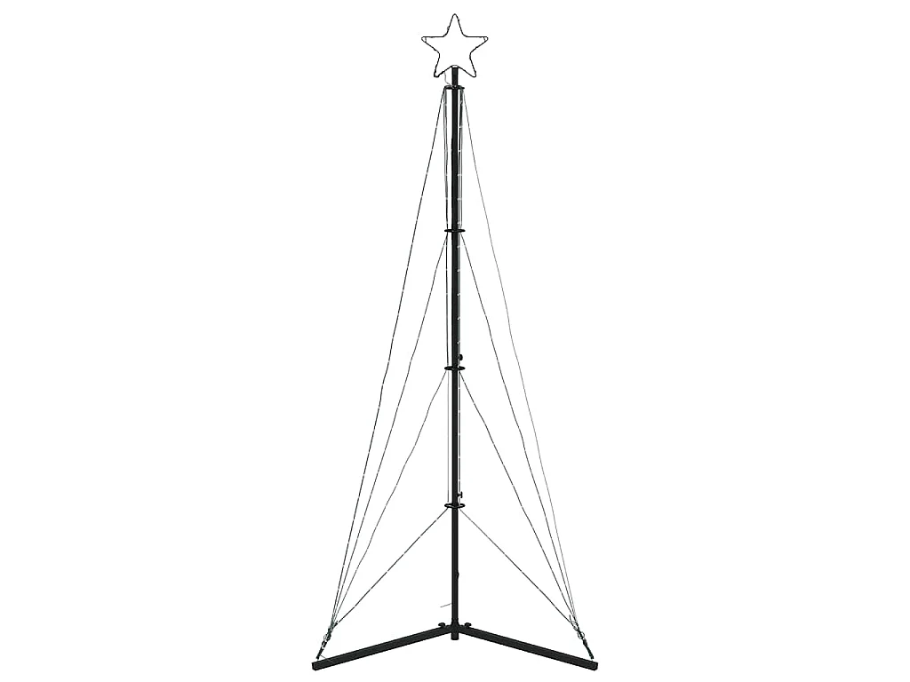 LED-kerstboom 363 LEDs koud wit 182 cm