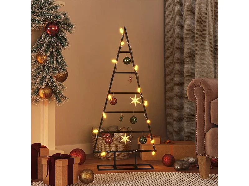 Metall-Weihnachtsbaum für Dekorationen Schwarz 90 cm