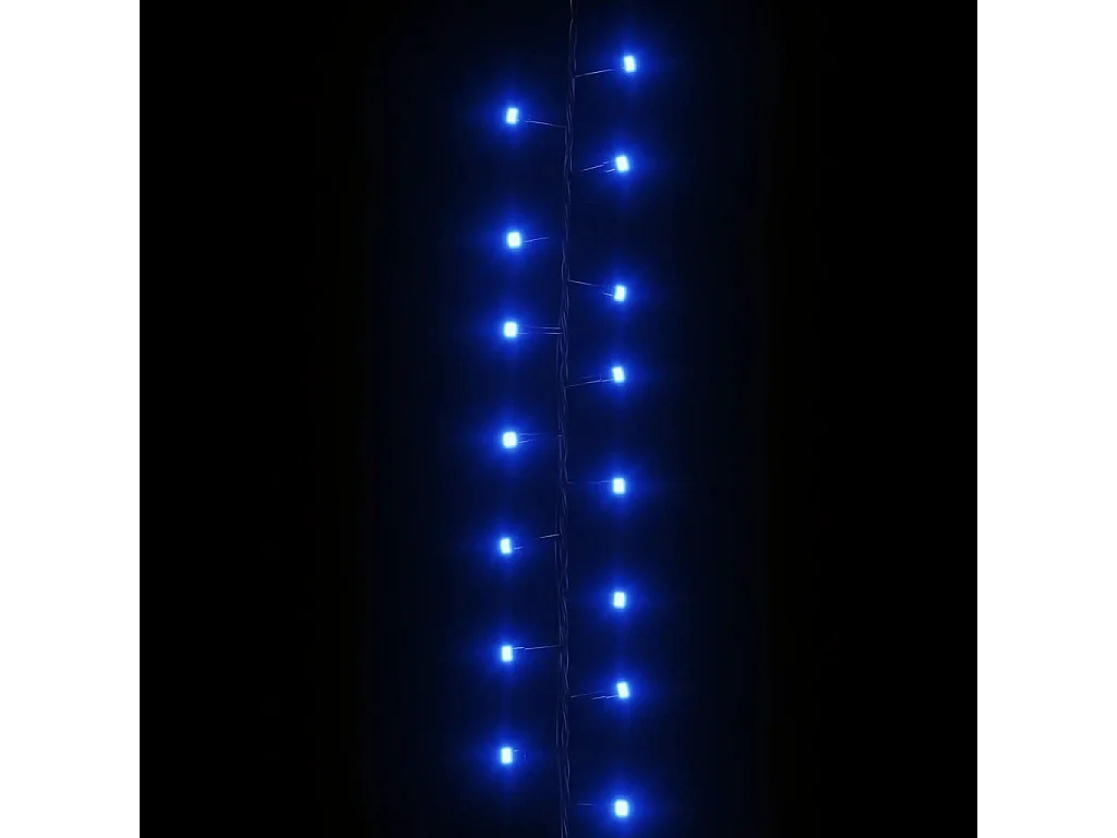 Cordão de luzes compacto 2000 luzes LED 45 m PVC azul
