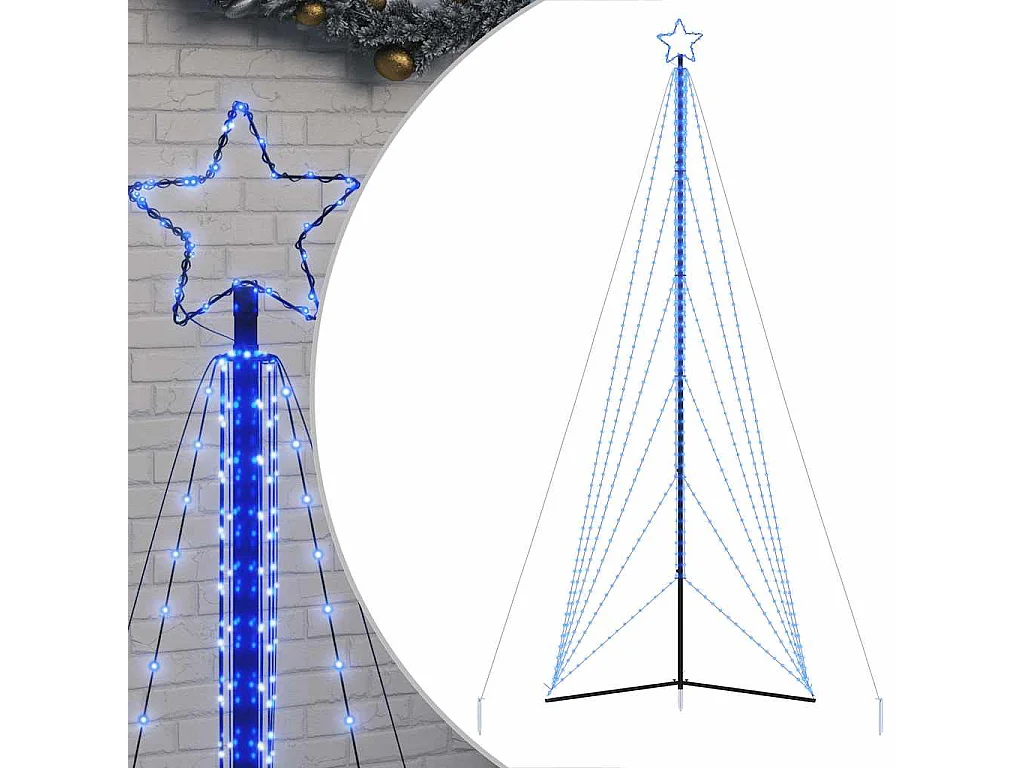 Sapin de Noël à LED 861 LED bleu 478 cm