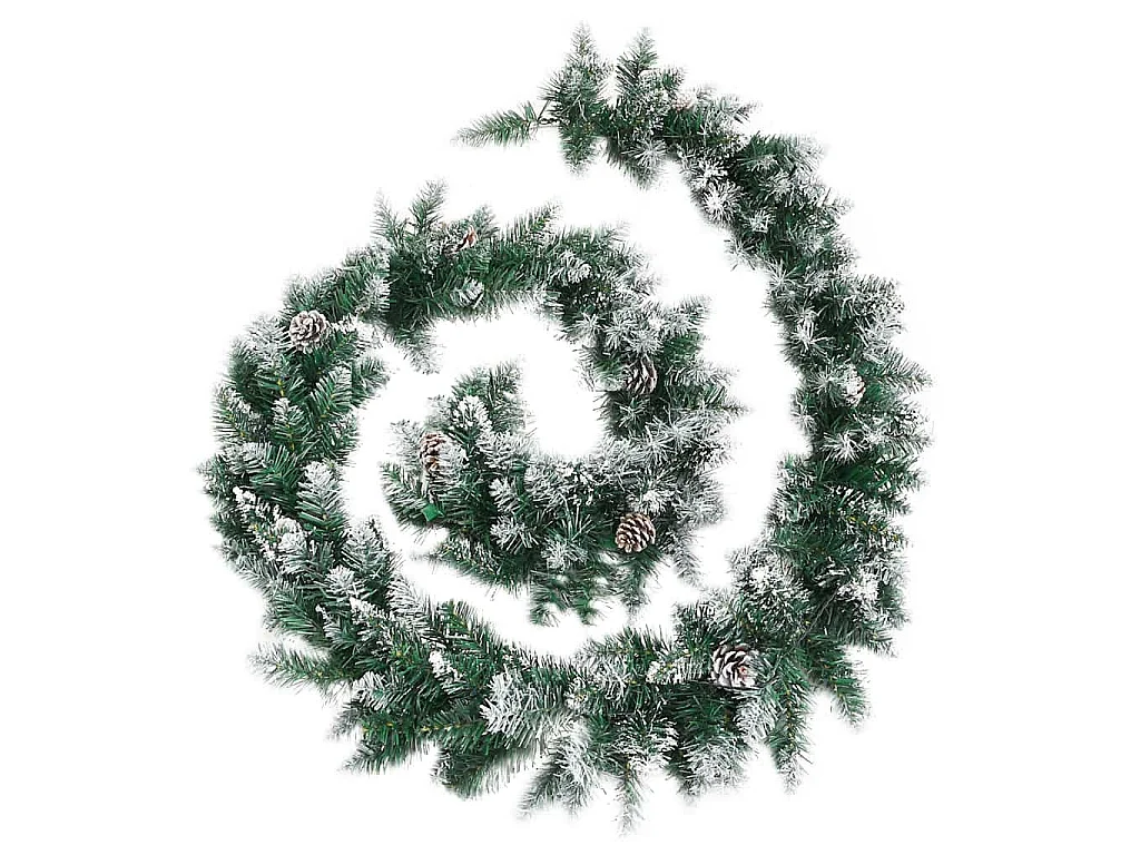 Kerstslinger met LED-lampjes 2,7 m PVC groen