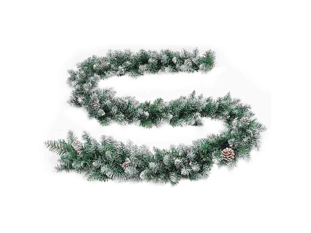 Kerstslinger met LED-lampjes 2,7 m PVC groen