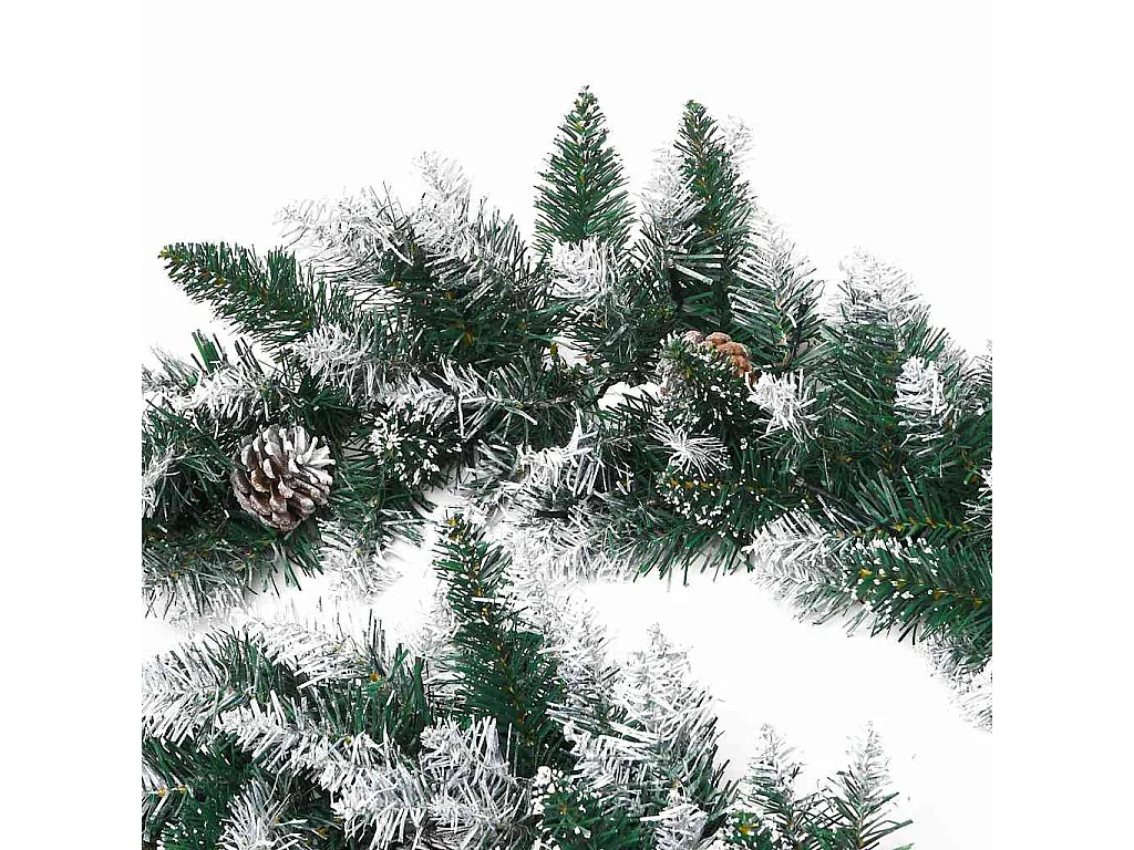 Kerstslinger met LED-lampjes 2,7 m PVC groen
