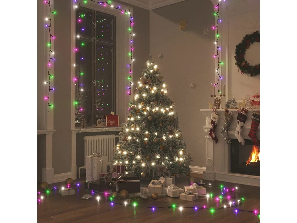 Guirlande LED avec 150 LED Multicolore pastel 15 m PVC