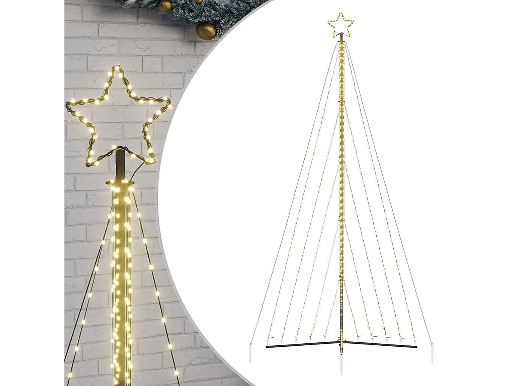 LED-kerstboom 570 LEDs warm wit 399 cm