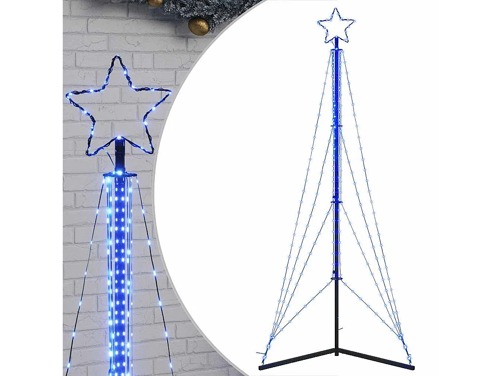 LED Árvore de Natal 483 LEDs Azul 240 cm