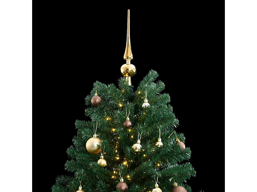 Sapin de Noël artificiel articulé 300 LED et boules 210 cm