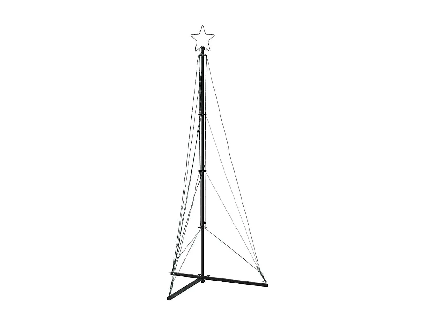 LED-kerstboom 363 LEDs koud wit 182 cm