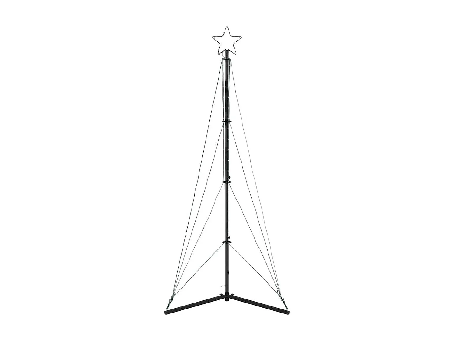 LED-kerstboom 363 LEDs koud wit 182 cm