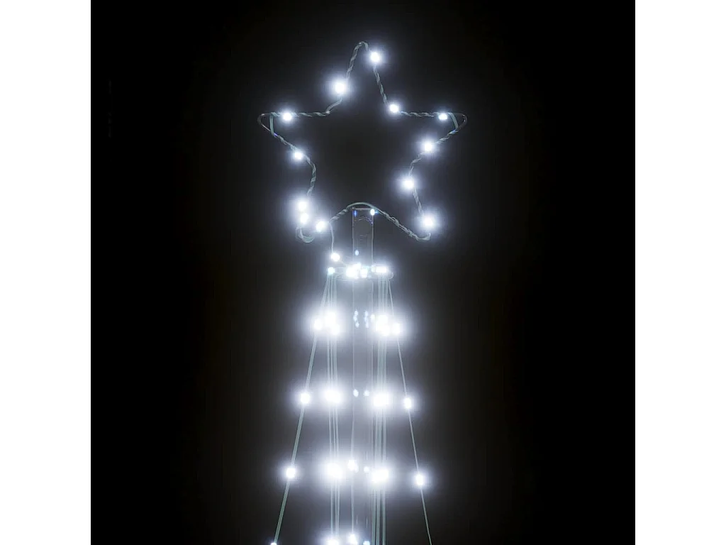 LED-kerstboom 363 LEDs koud wit 182 cm