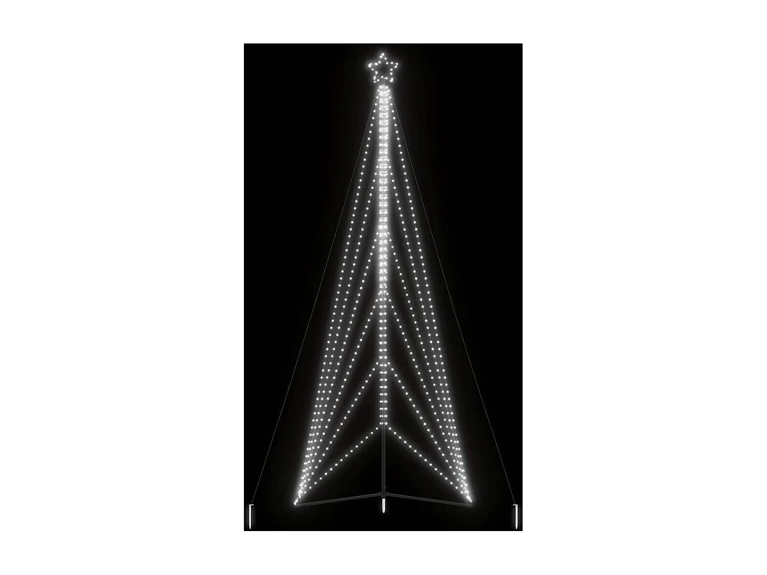 LED-kerstboom 861 LEDs koud wit 478 cm