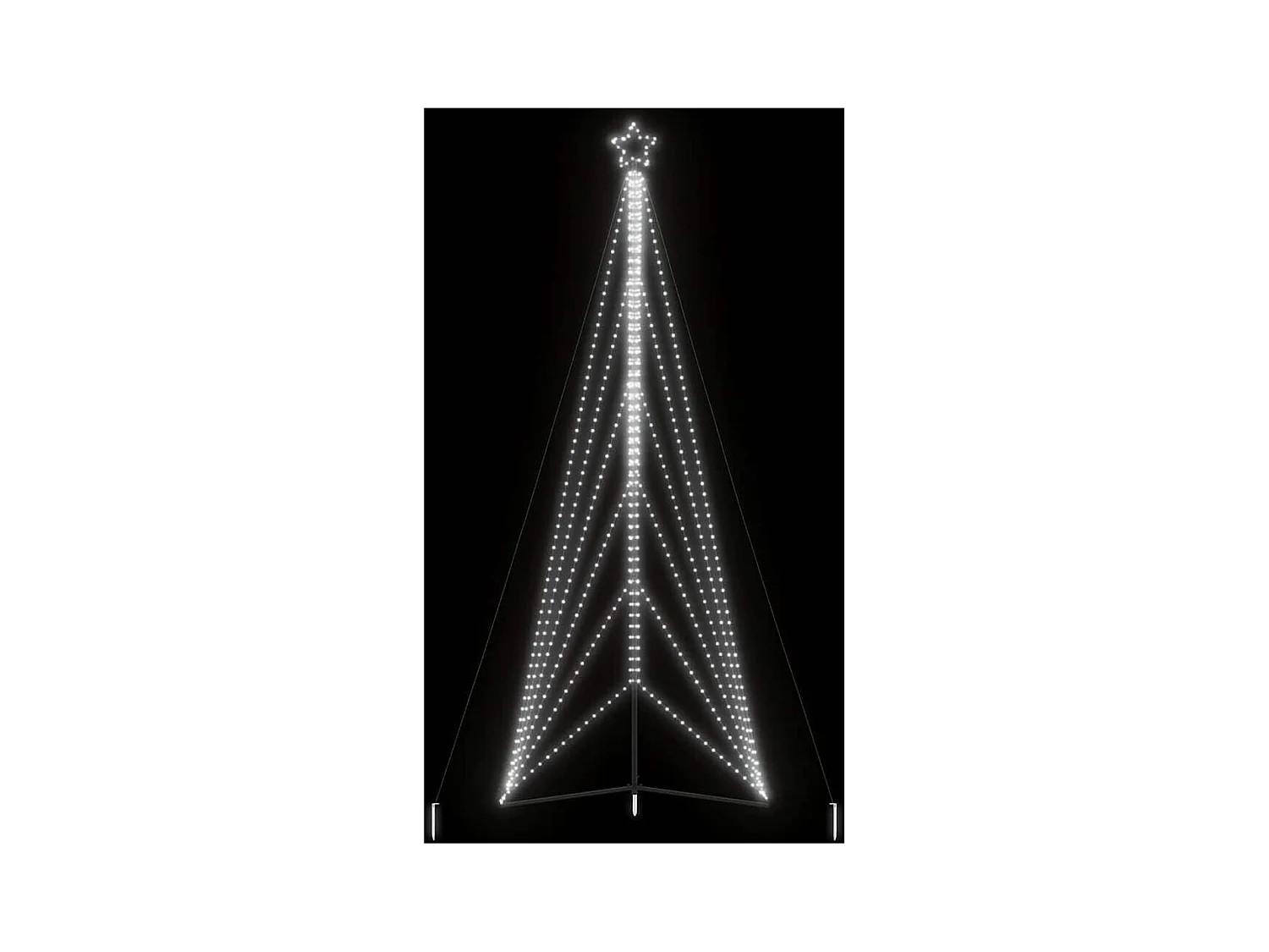 LED-kerstboom 861 LEDs koud wit 478 cm