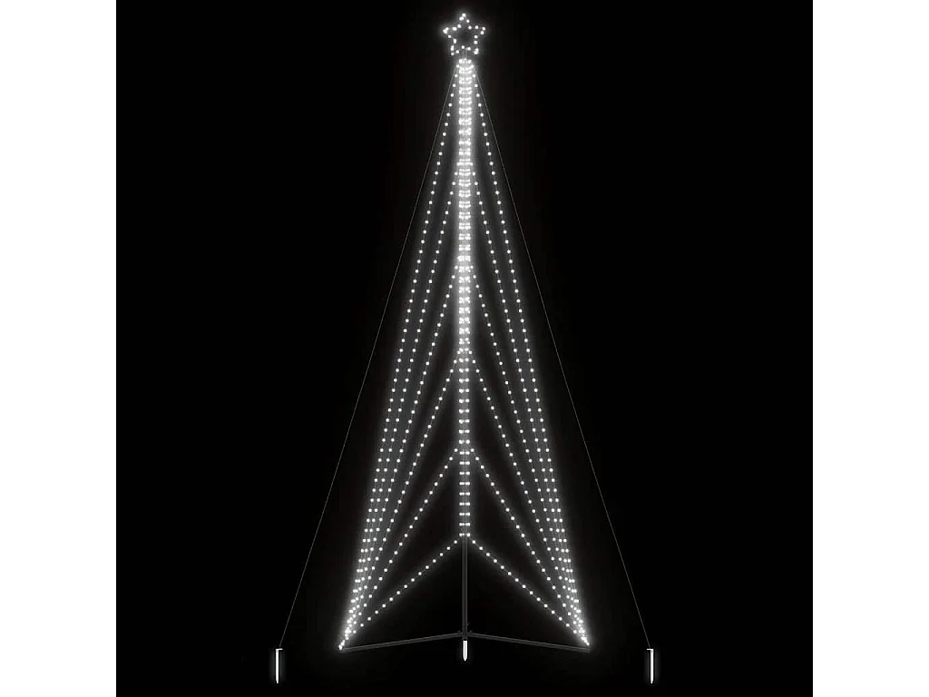 LED-kerstboom 861 LEDs koud wit 478 cm