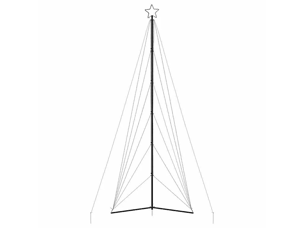 LED-kerstboom 861 LEDs koud wit 478 cm