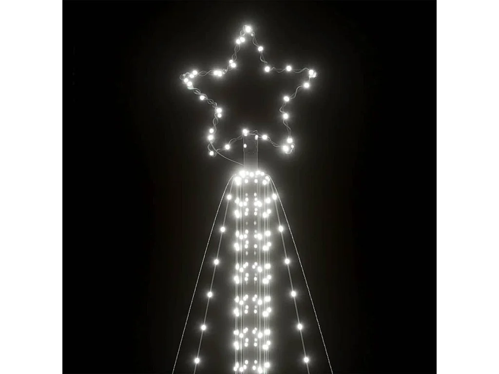 LED-kerstboom 861 LEDs koud wit 478 cm