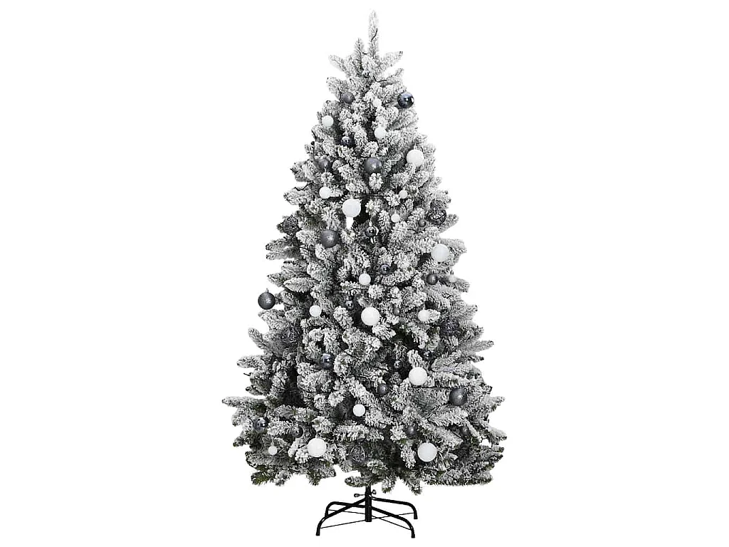 Árbol de Navidad artificial con bisagras 300 LED y bolas 180 cm