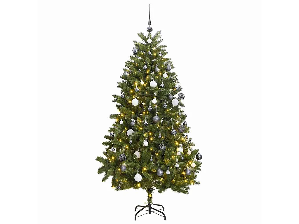 Künstlicher Weihnachtsbaum Klappbar mit Kugeln 300 LEDs 300 cm