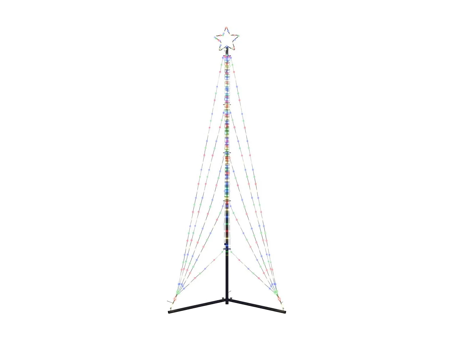 LED-kerstboom 525 LEDs kleurrijk 302 cm