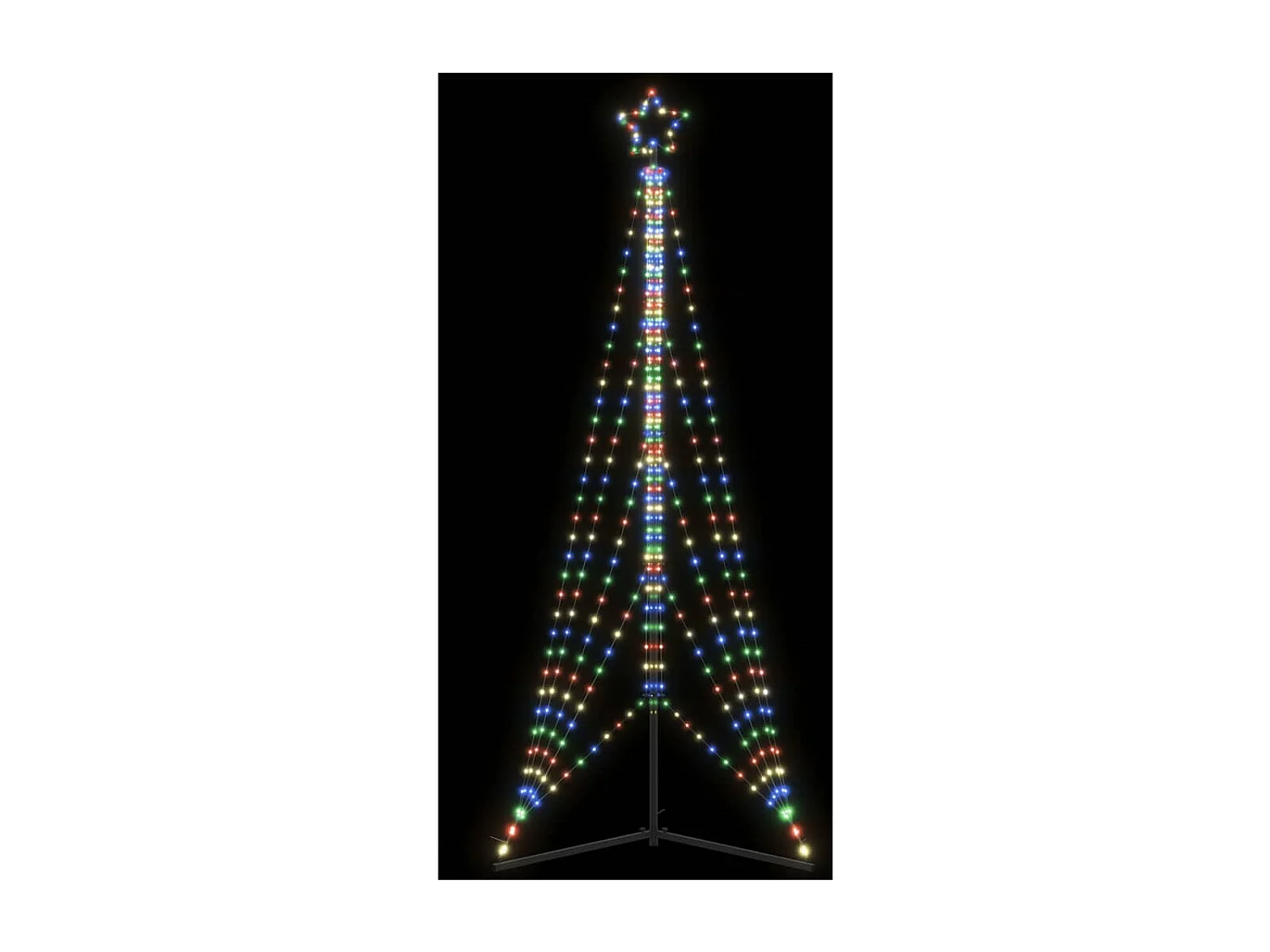 LED Árvore de Natal 525 LEDs Coloridos 302 cm