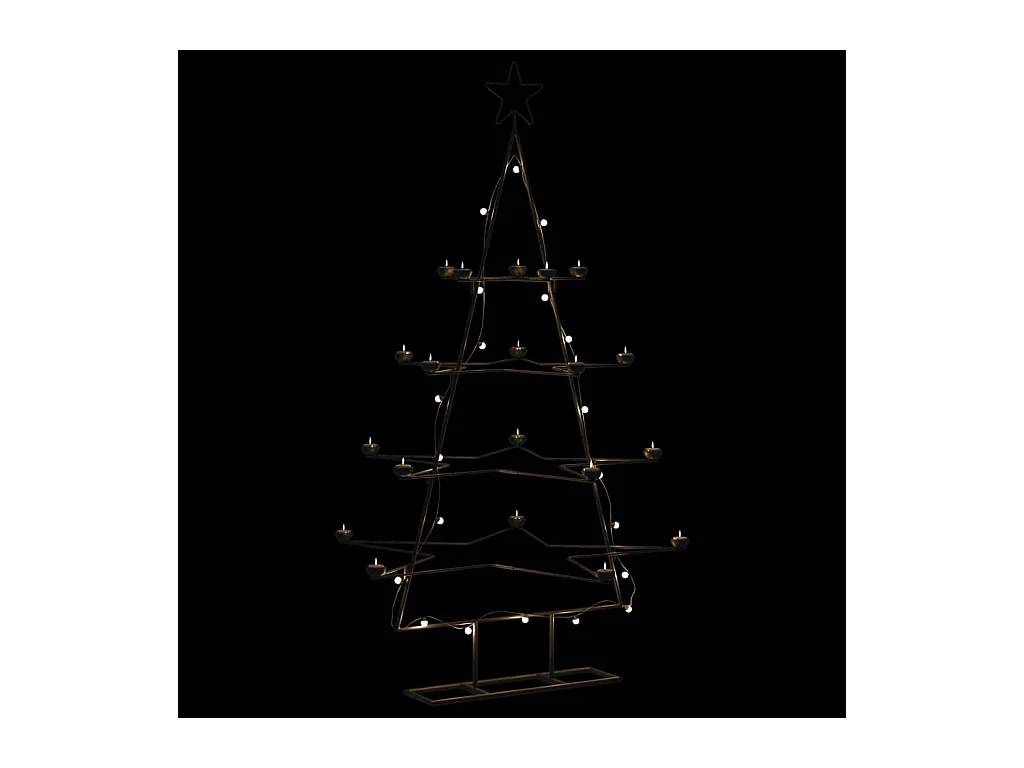 Kerstdecoratie kerstboom 140 cm metaal zwart