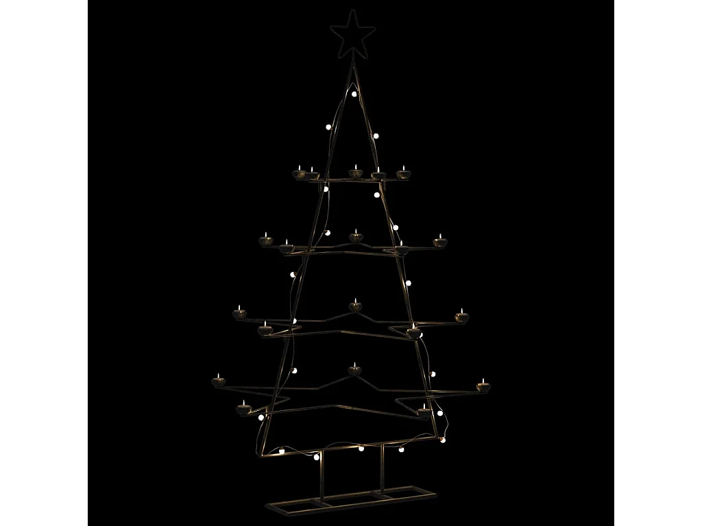 Metall-Weihnachtsbaum für Dekorationen Schwarz 140 cm
