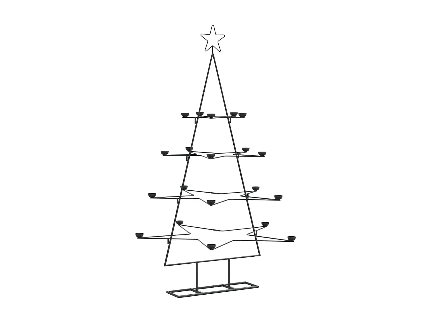 Metall-Weihnachtsbaum für Dekorationen Schwarz 140 cm