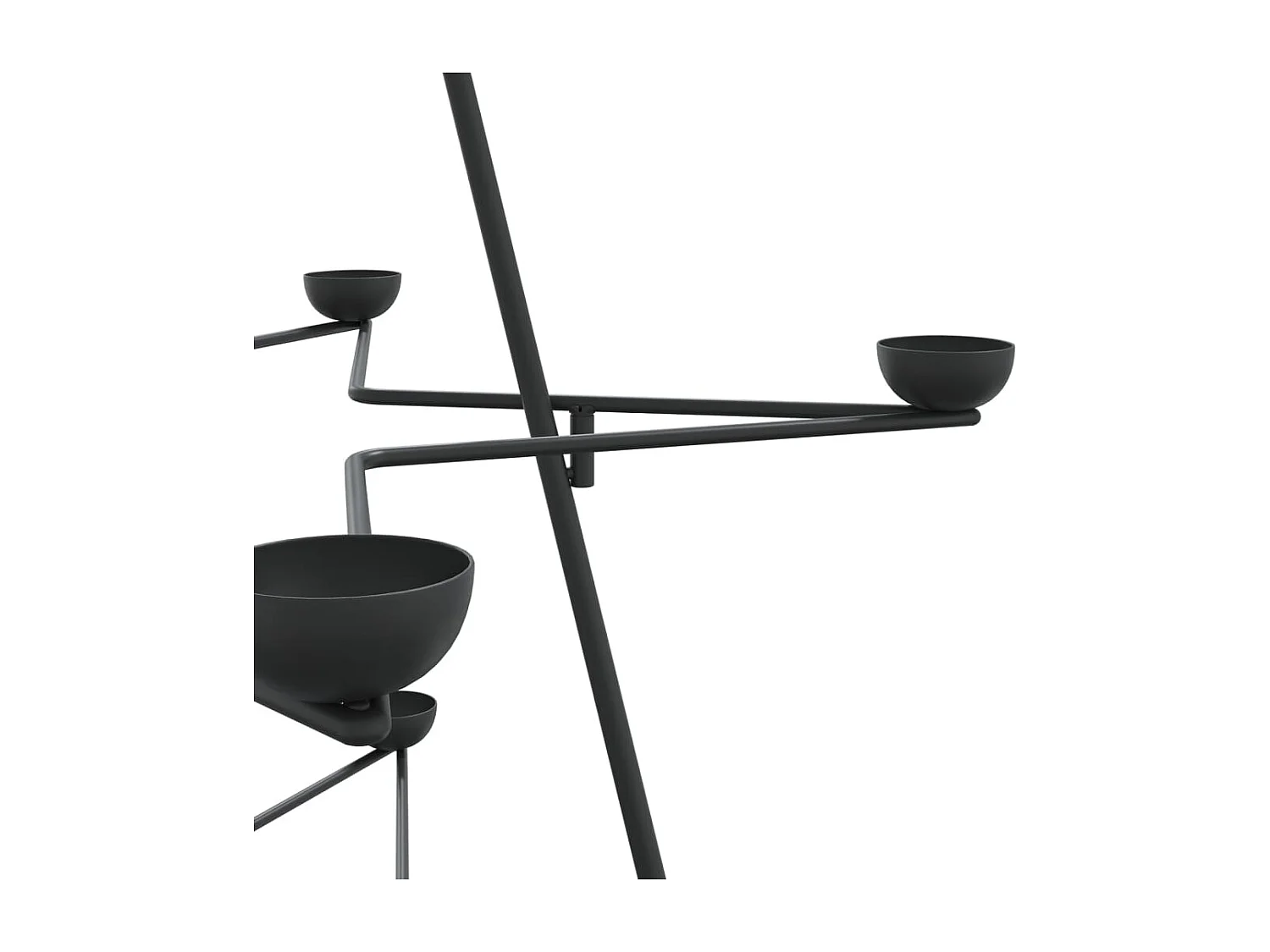 Metall-Weihnachtsbaum für Dekorationen Schwarz 140 cm