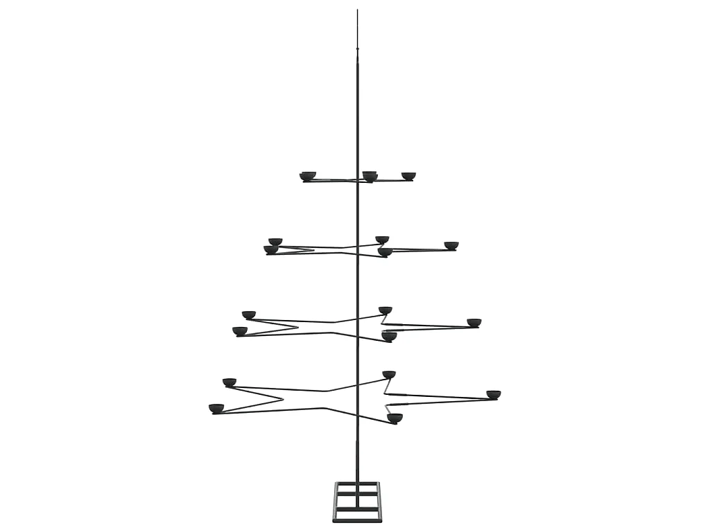 Kerstdecoratie kerstboom 140 cm metaal zwart