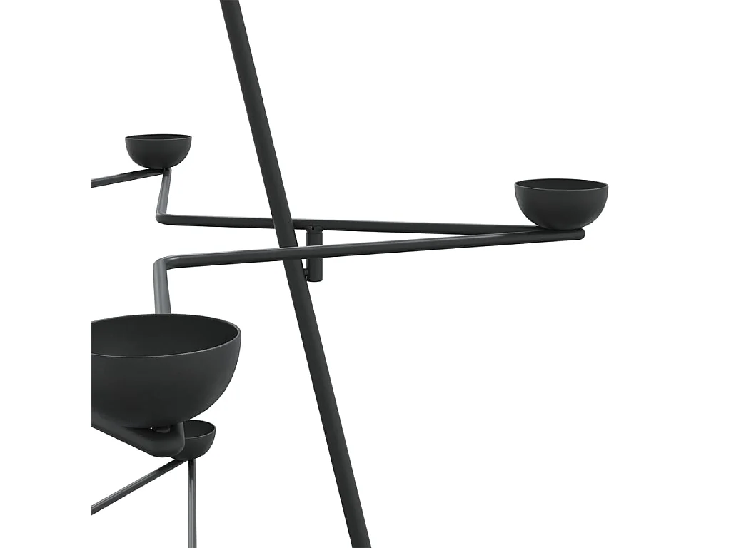 Kerstdecoratie kerstboom 140 cm metaal zwart