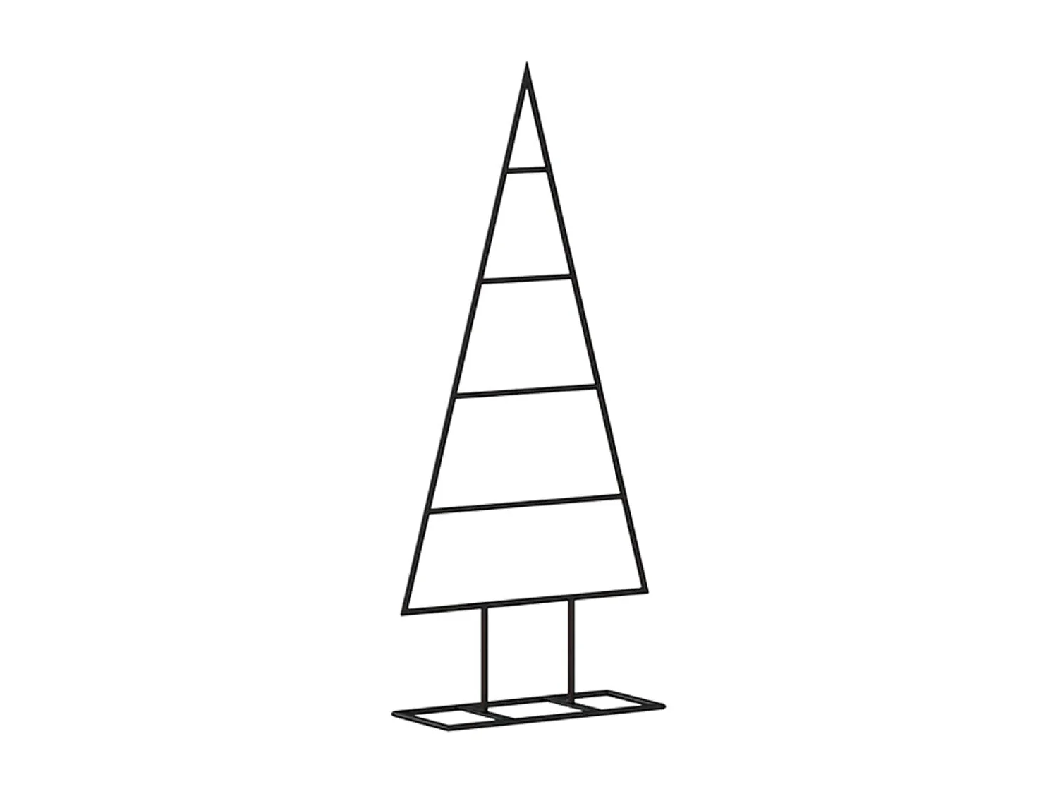 Metall-Weihnachtsbaum Deko Schwarz 60 cm
