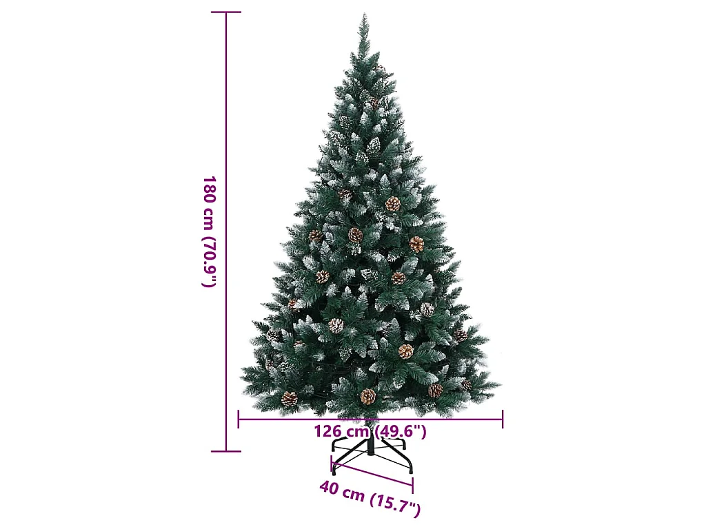 Kunstkerstboom met 300 LED's 180 cm