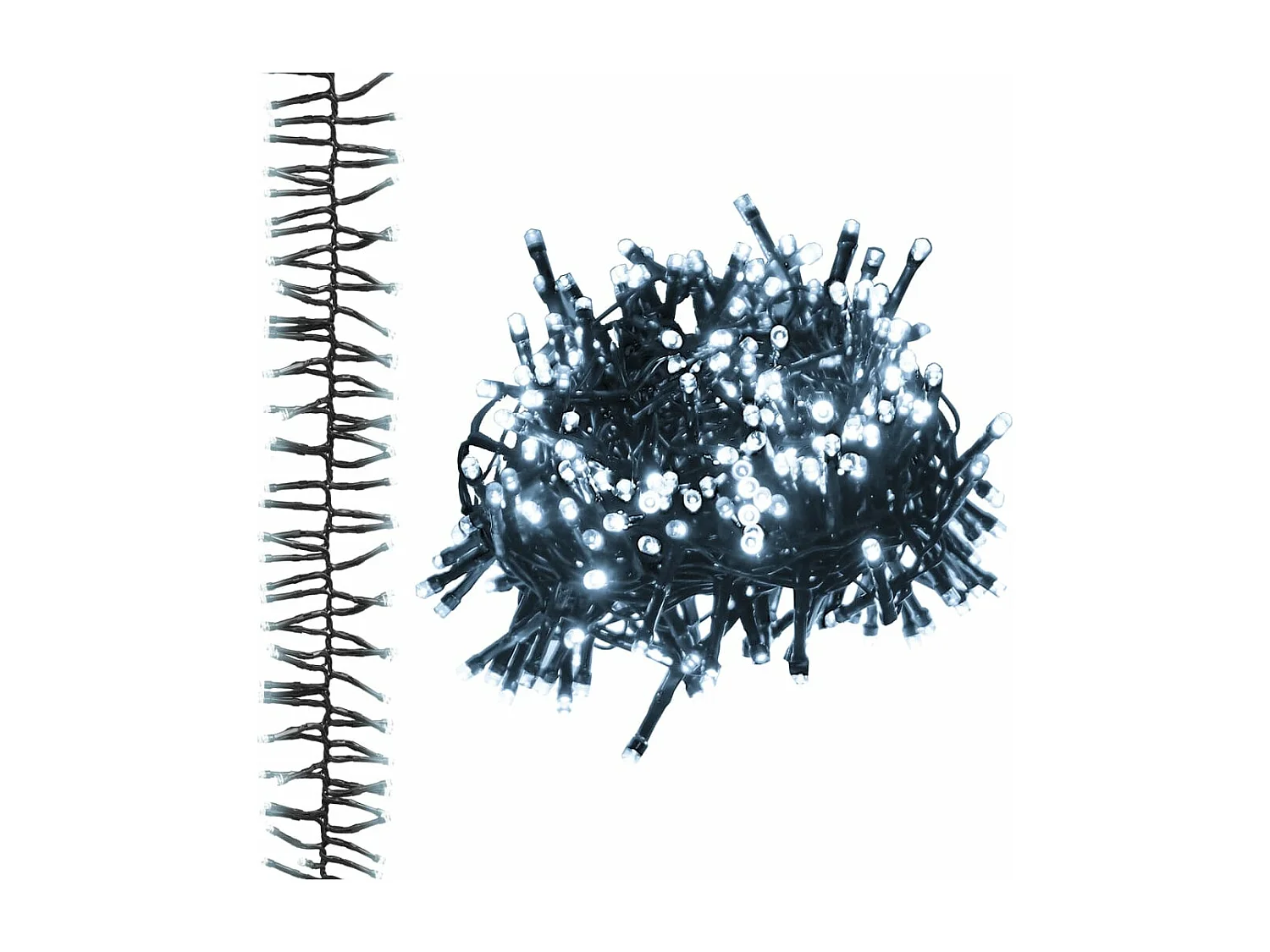 LED-Lichterkette mit 3000 LEDs Kaltweiß 23 m PVC