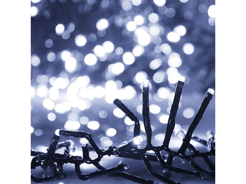 LED-Lichterkette mit 3000 LEDs Kaltweiß 23 m PVC