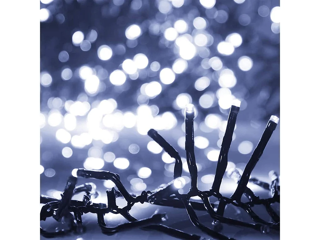 Cordão de luzes agrupadas 3000 luzes LED PVC branco frio