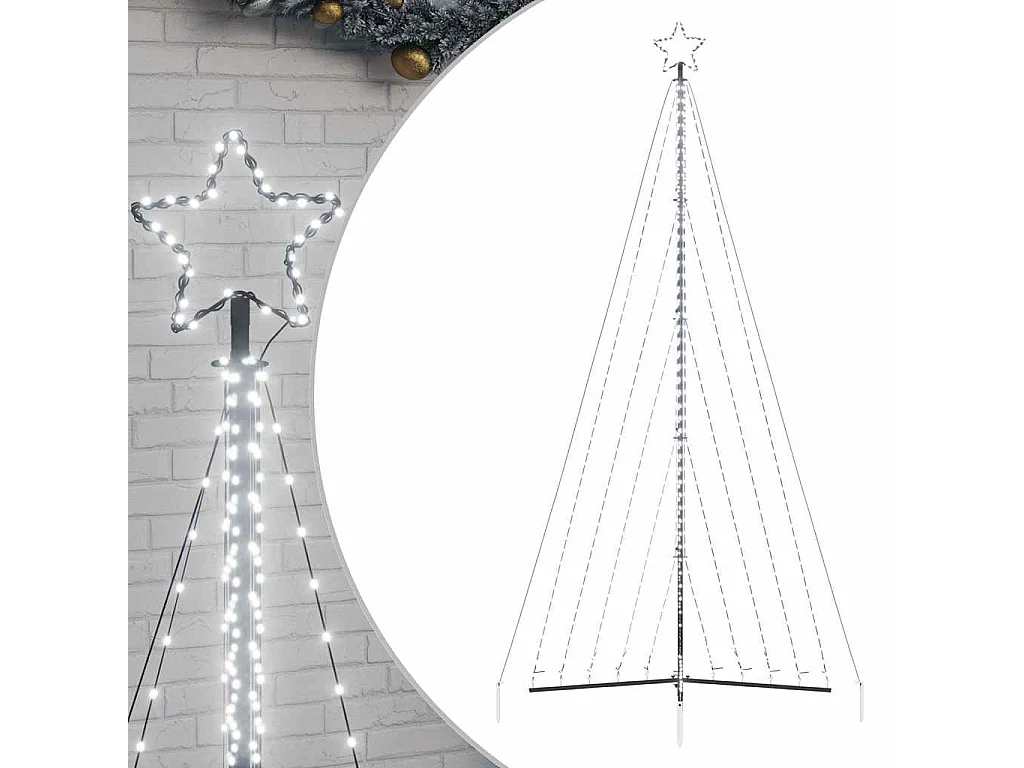 Sapin de Noël à LED 570 LED blanc froid 399 cm