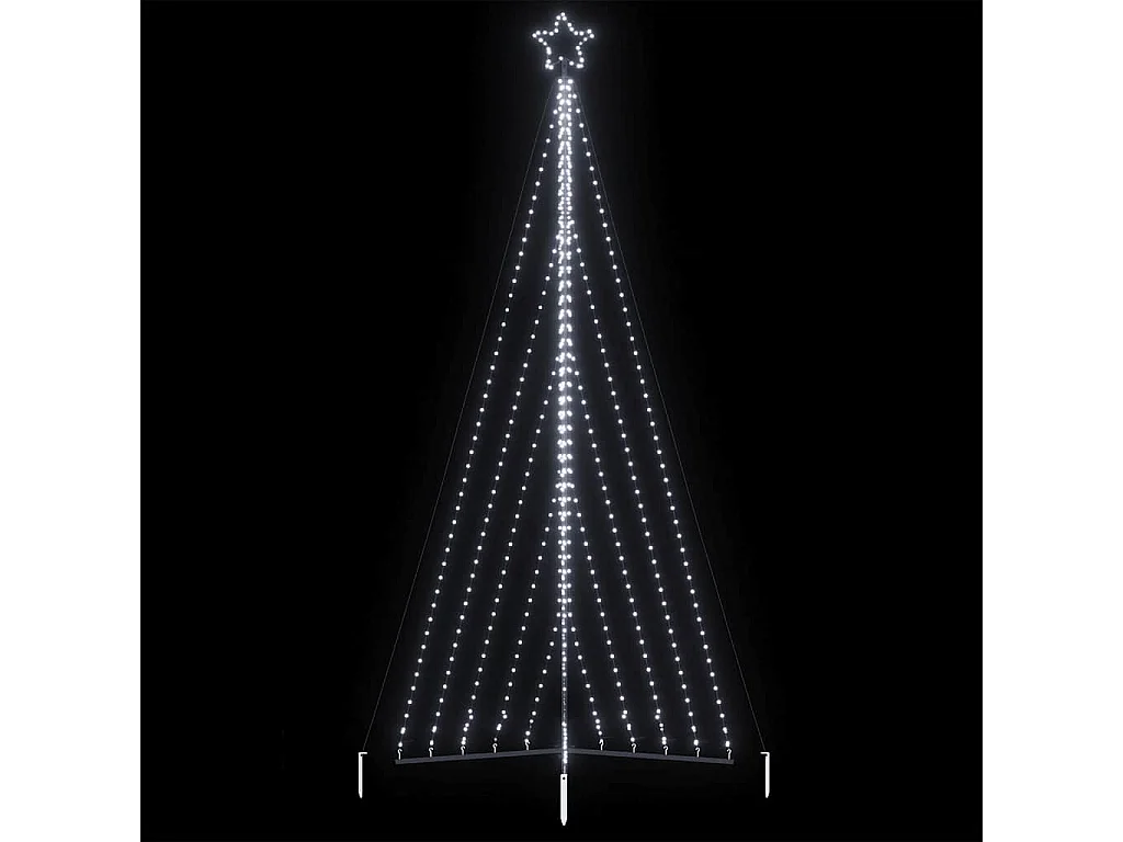 LED-kerstboom 570 LEDs koud wit 399 cm