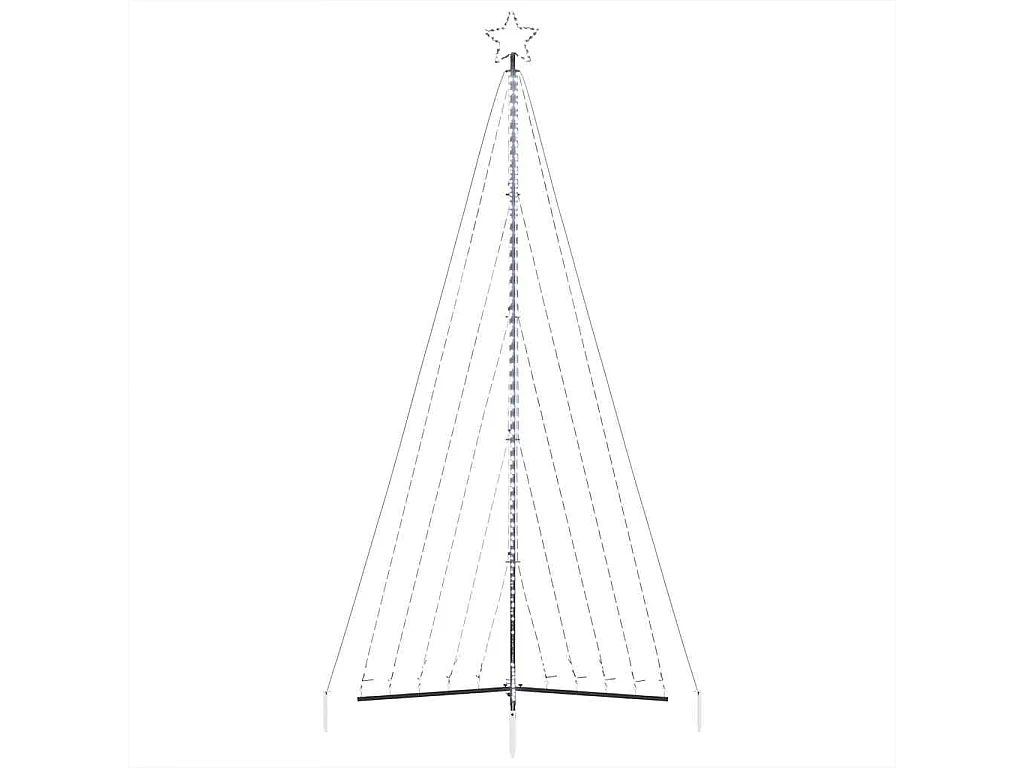 LED-kerstboom 570 LEDs koud wit 399 cm