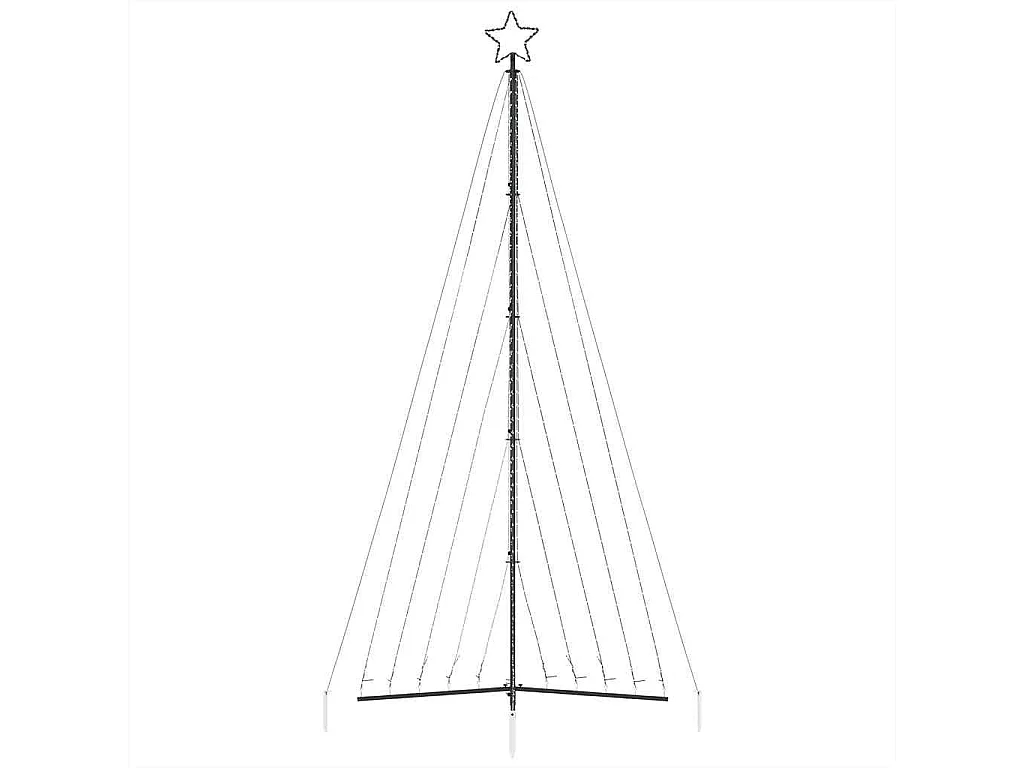 LED-kerstboom 570 LEDs koud wit 399 cm