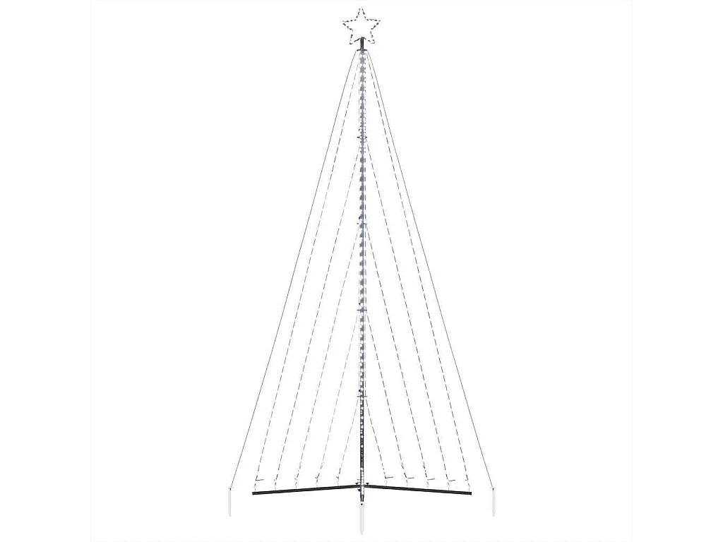 LED-kerstboom 570 LEDs koud wit 399 cm