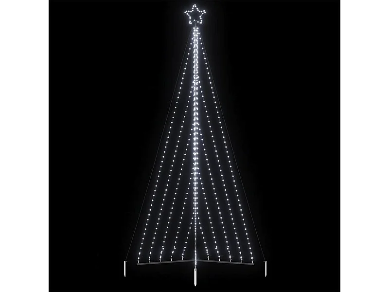 LED Weihnachtsbaum 570 LEDs Kaltweiß 399 cm