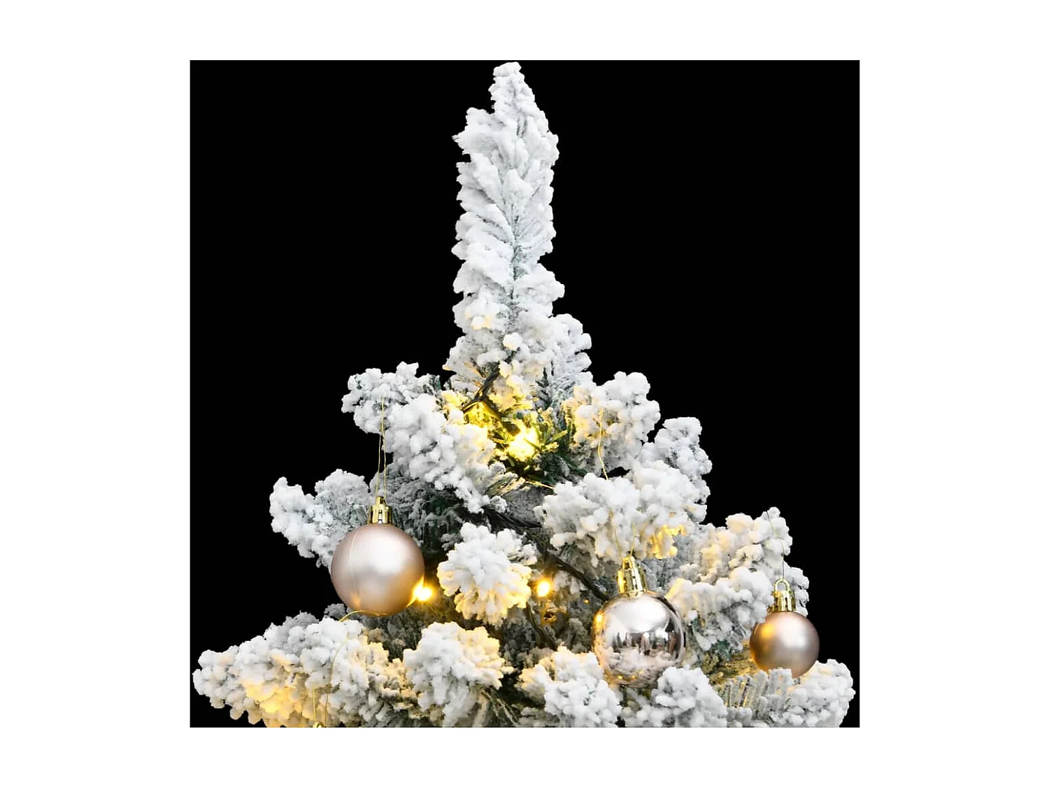 Sapin de Noël artificiel articulé 150 LED et boules 150 cm