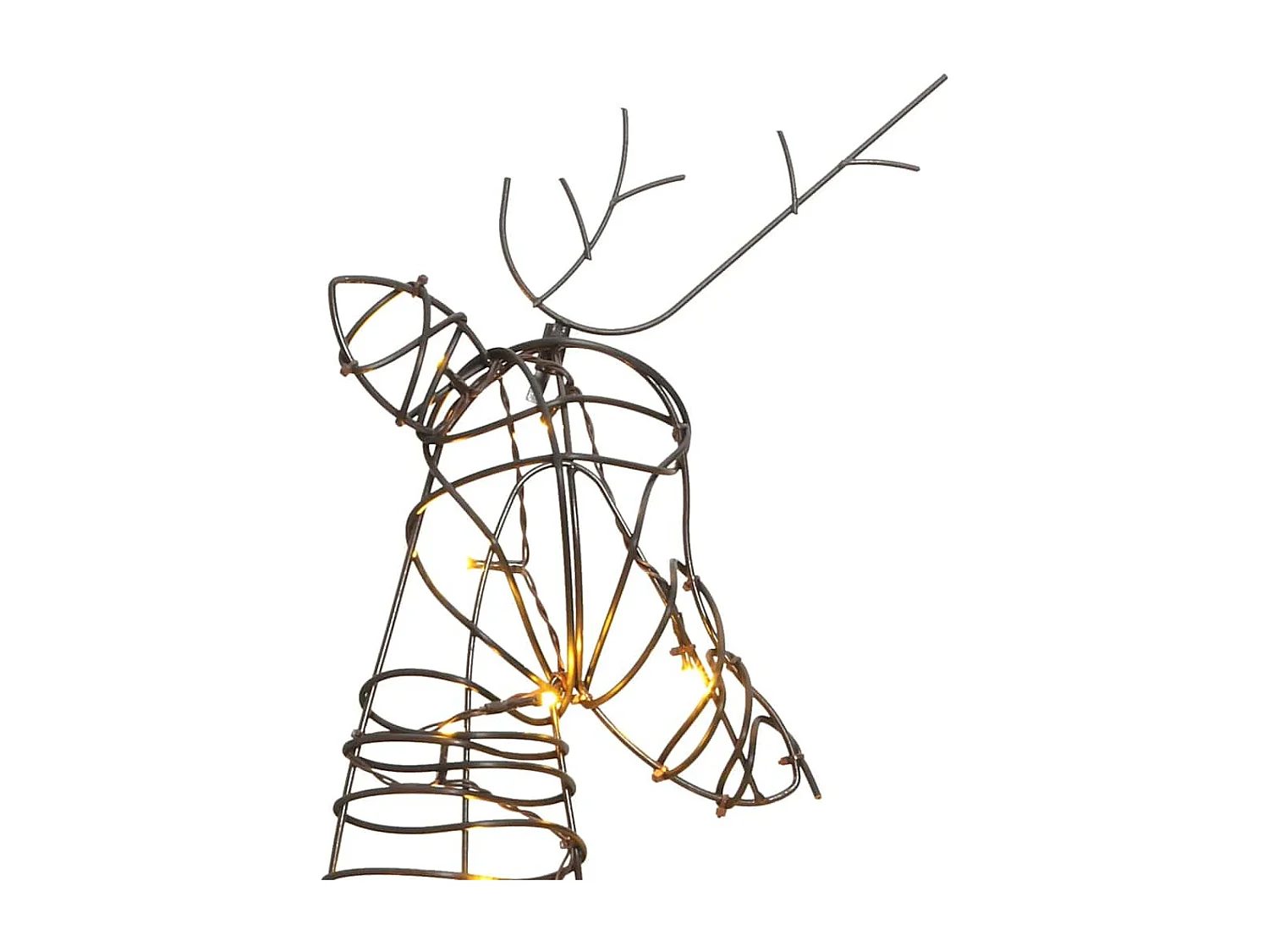 Decorazione Natale Famiglia di Renne 90 LED Bianco Caldo Rattan