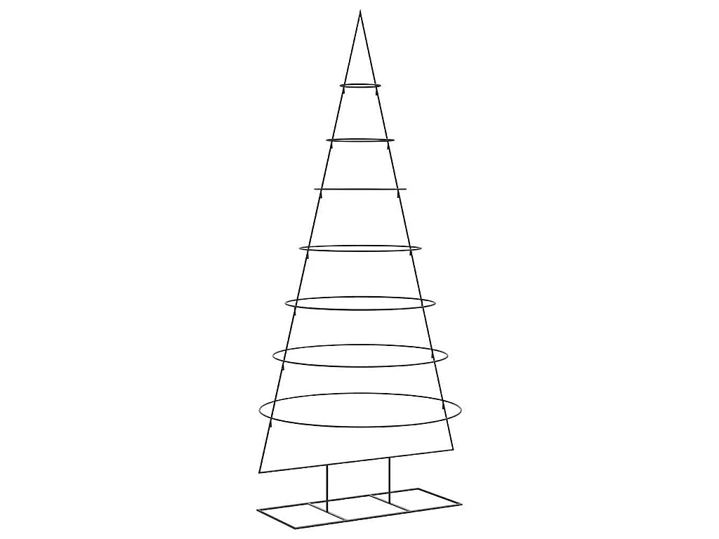 Kerstdecoratie kerstboom 210 cm metaal zwart