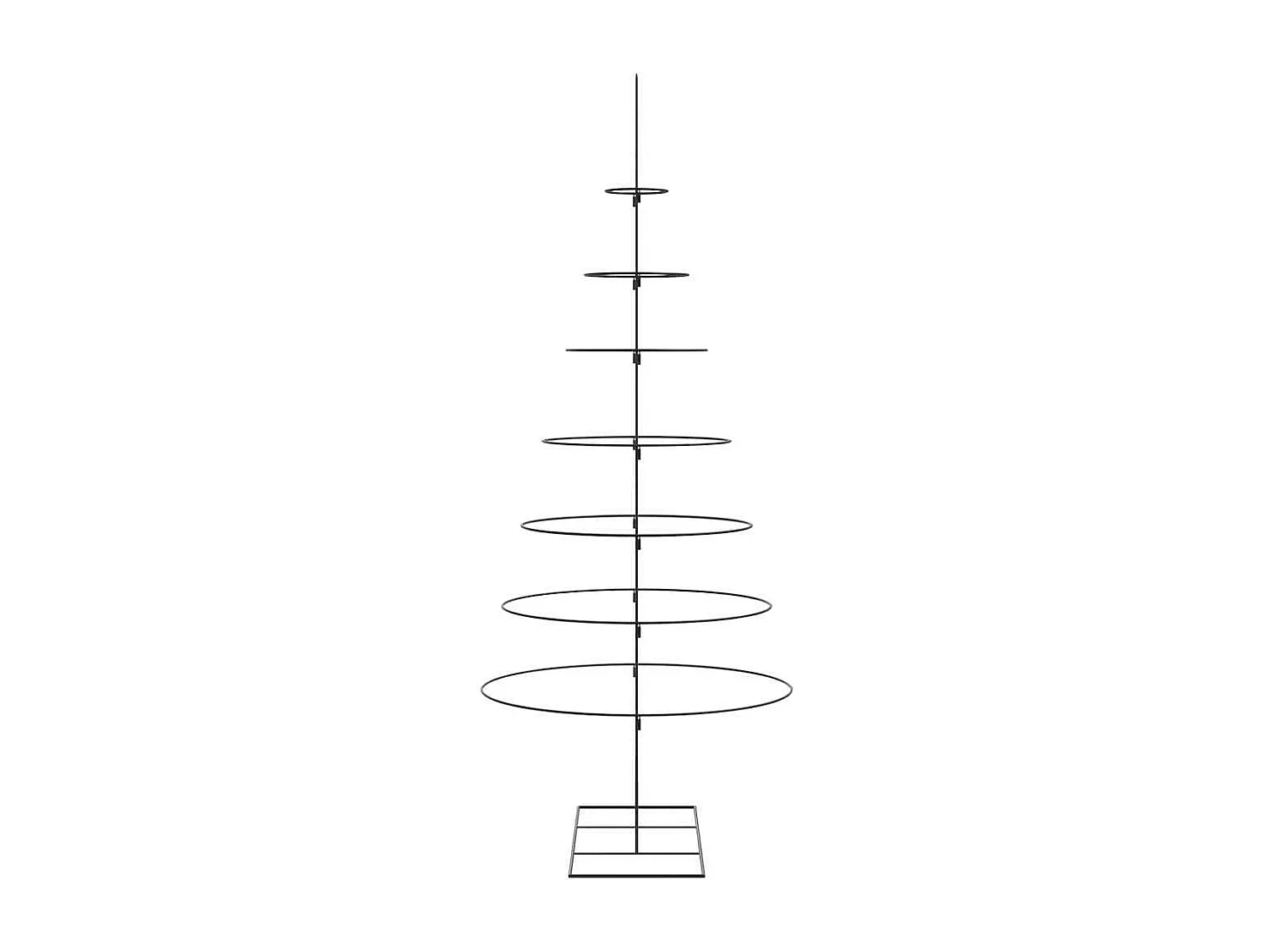 Kerstdecoratie kerstboom 210 cm metaal zwart