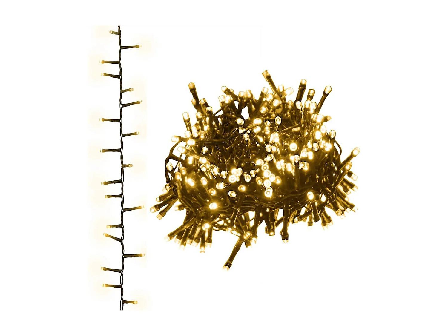 Lichtslinger compact met 2000 LED's warmwit 45 m PVC