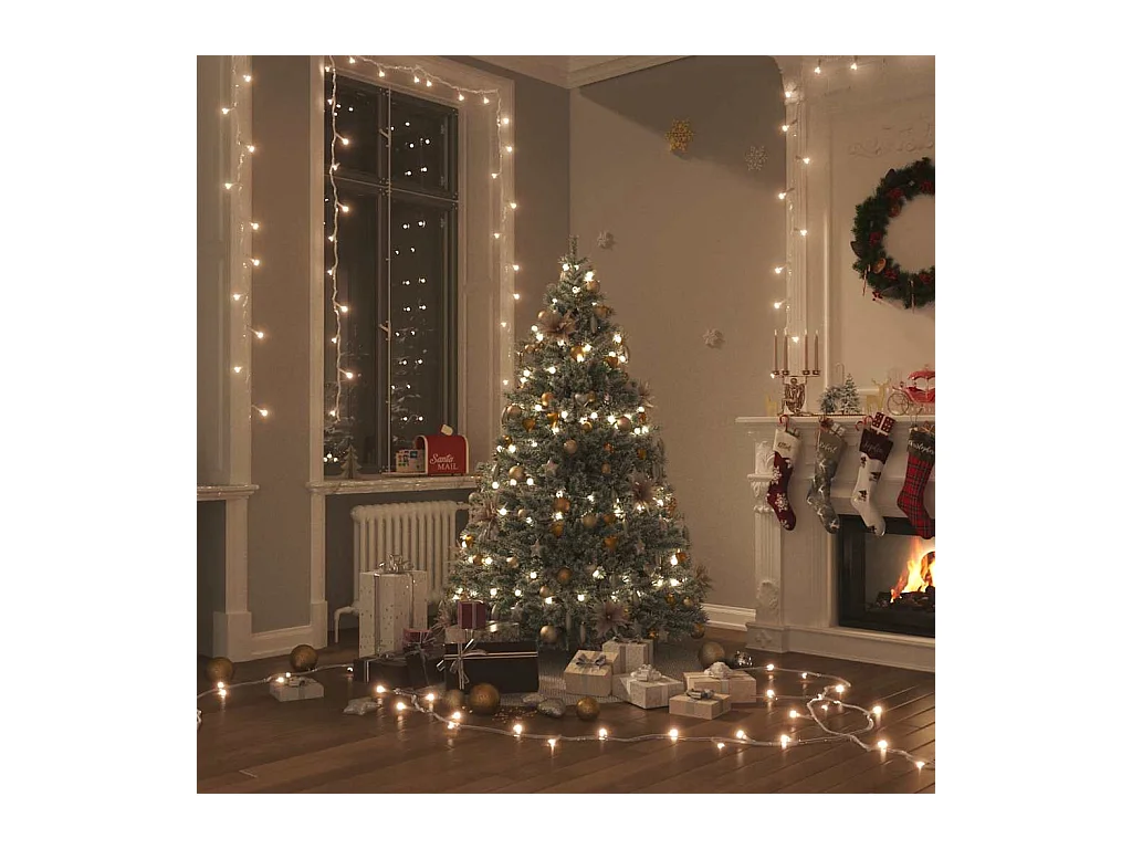Guirlande LED avec 150 LED Blanc chaud 15 m PVC